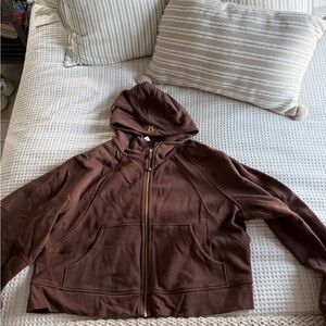 Lululemon Full Zip Scuba Sweatshirt in Java